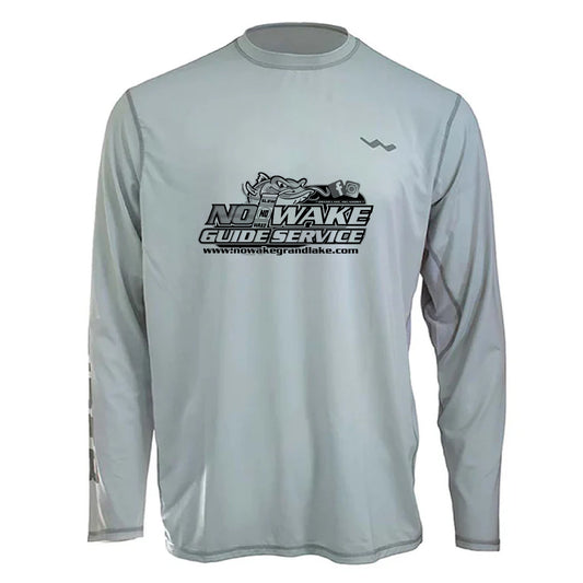 No Wake Guide Service Helios Fishing Shirt - Grey - WindRider