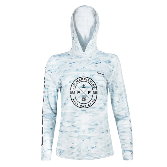 Women's Folmar Fishing HELIOS™ Hooded Sun Shirts - Hooded - Grey - WindRider