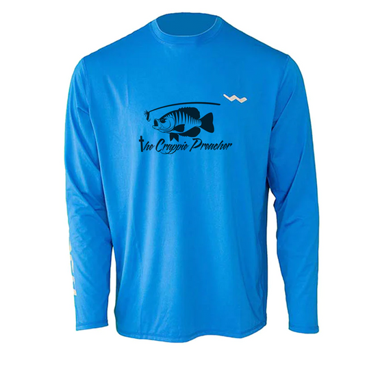 The Crappie Preacher Helios Fishing Shirt - White - WindRider