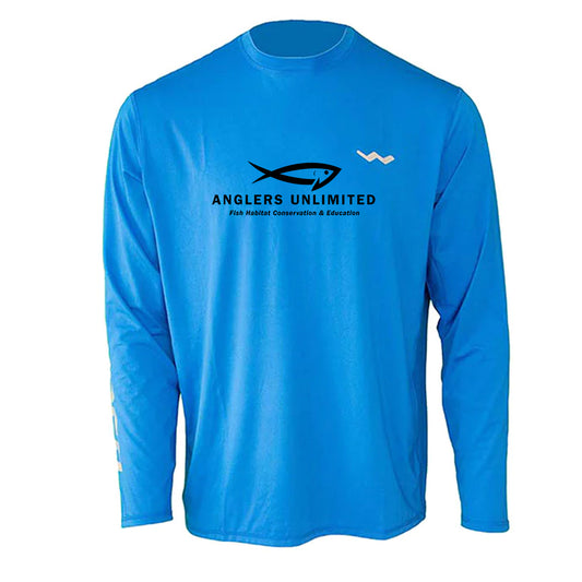 Anglers Unlimited Fish Habitat Conservation & Education Helios Fishing Shirt - Blue - WindRider