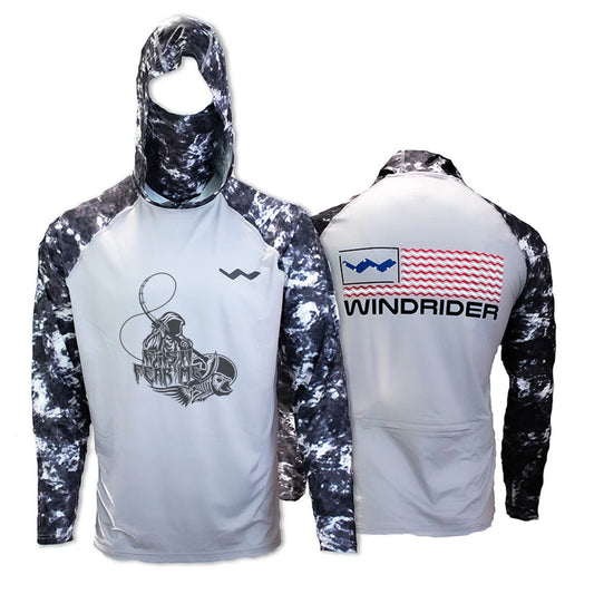 The Bass Reaper Atoll Fishing Shirt - Grey - WindRider