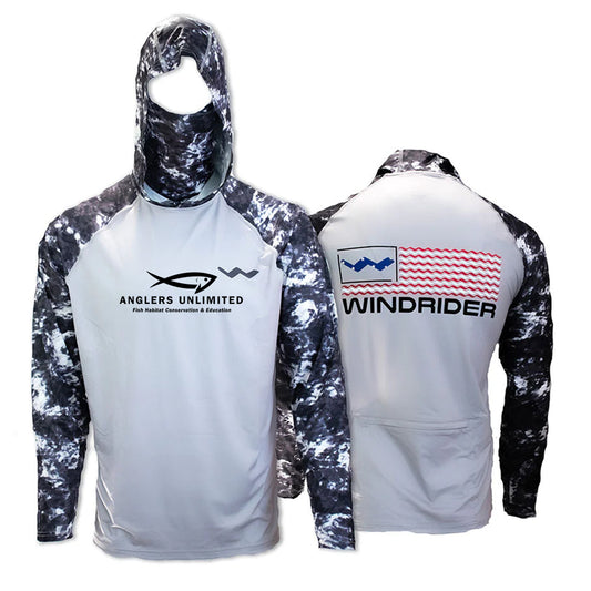 Anglers Unlimited Fish Habitat Conservation & Education Atoll Fishing Shirt - Grey - WindRider