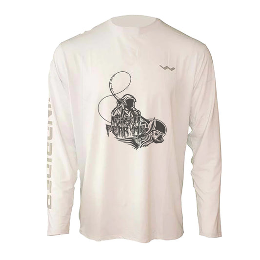 The Bass Reaper Helios Fishing Shirt - White - WindRider