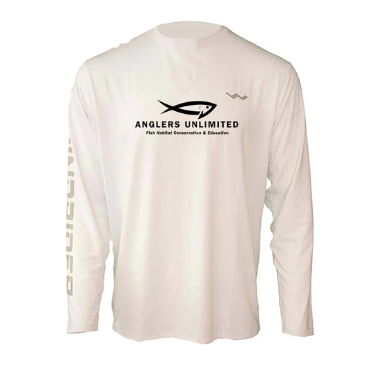 Anglers Unlimited Fish Habitat Conservation & Education Helios Fishing Shirt - White - WindRider