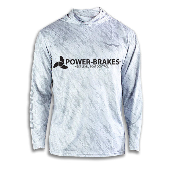 Custom Power Brakes Hooded Helios Fishing Shirts with Gaiter