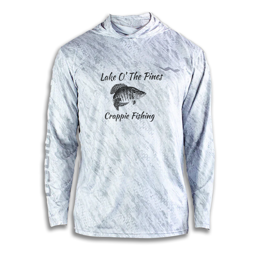 Lake O' Pines Crappie Fishing Adventures Hooded Helios - Hooded - Grey - WindRider