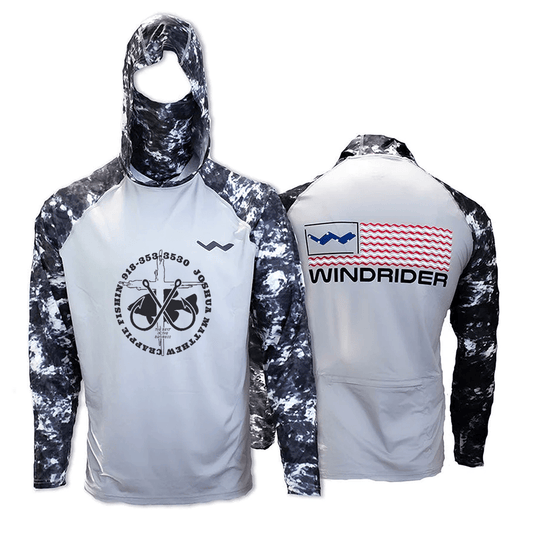 Joshua Matthew Crappie Fishin Atoll Fishing Shirt - Grey - WindRider