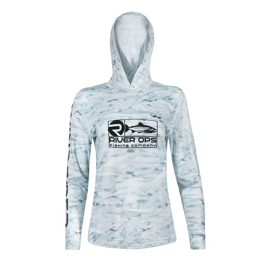 Women's River Ops Fishing Company HELIOS™ Hooded Sun Shirts - Hooded - Camo - WindRider