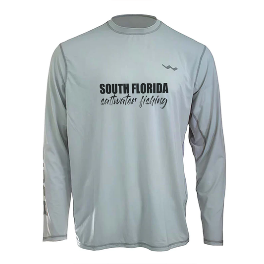 South Florida Saltwater Helios Fishing Shirt - Grey - WindRider