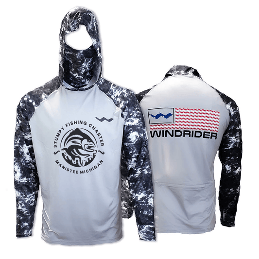 Stumpy Fishing Charter Atoll Fishing Shirt - Grey - WindRider