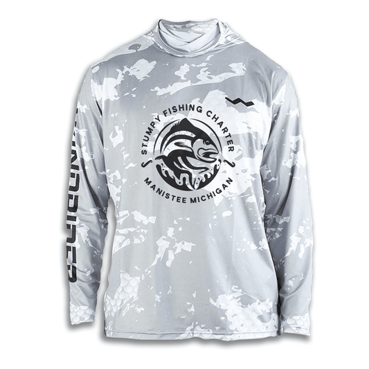 Stumpy Fishing Charter Hooded Helios - Hooded - Grey - WindRider