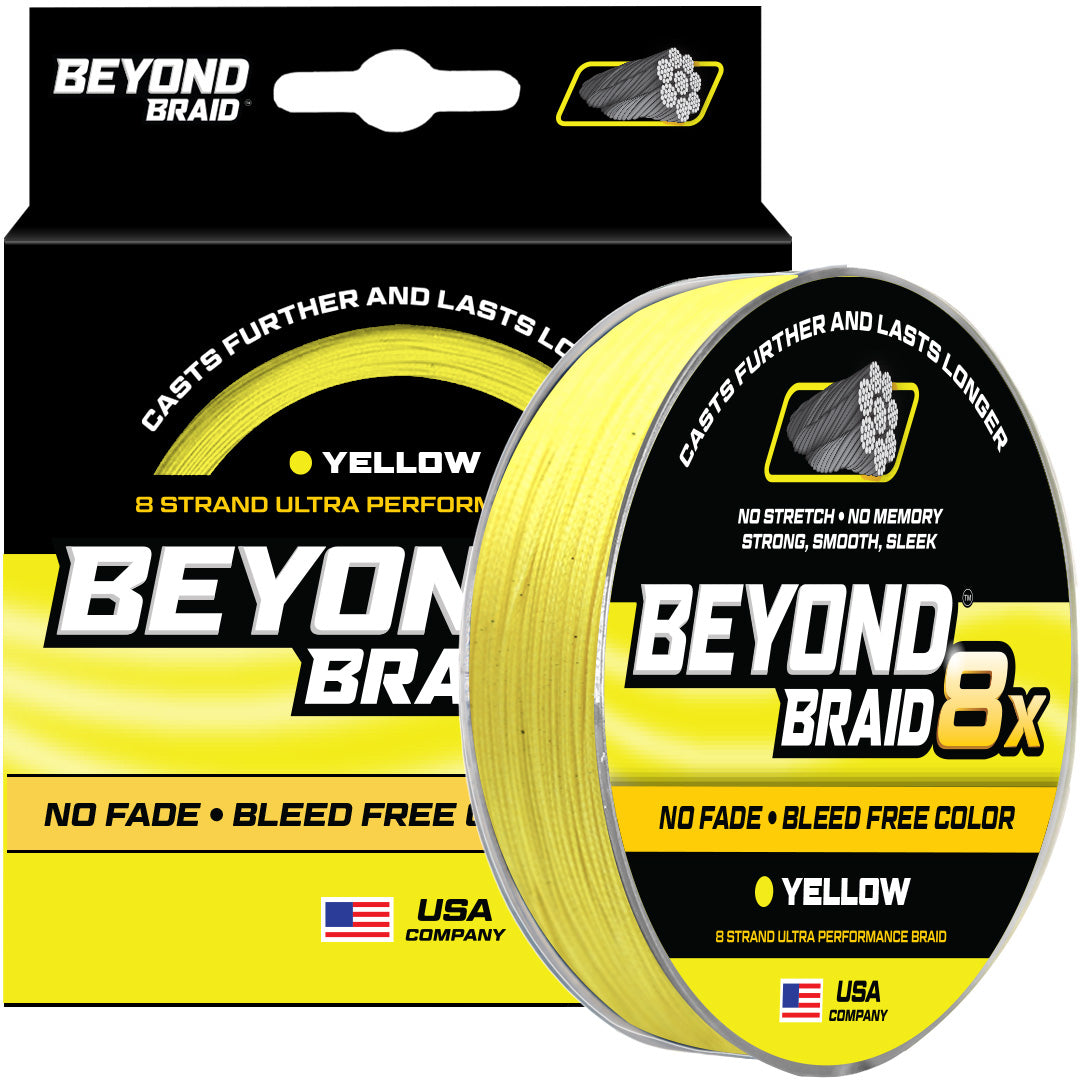 Beyond Braid Yellow 8X Braided Fishing Line