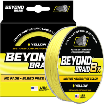 Beyond Braid Yellow 8X Braided Fishing Line