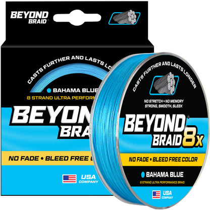 Beyond Braid Bahama Blue 8X Braided Fishing Line