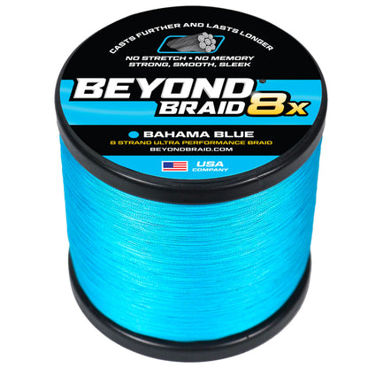 Beyond Braid Bahama Blue 8X Braided Fishing Line