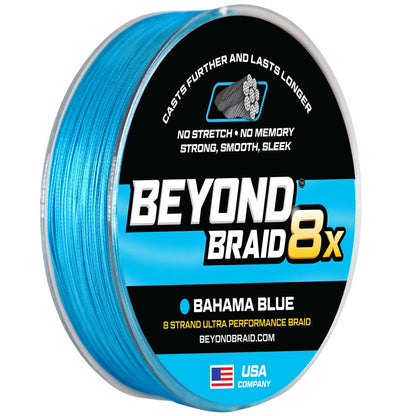 Beyond Braid Bahama Blue 8X Braided Fishing Line