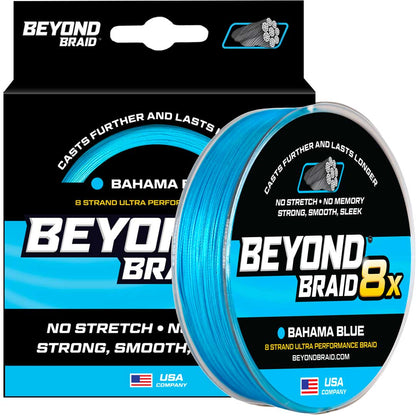 Beyond Braid Bahama Blue 8X Braided Fishing Line