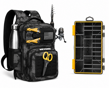 The Voyager Tackle Bag — Compact Sling Bag with Rod, Bottle & Pliers Holders
