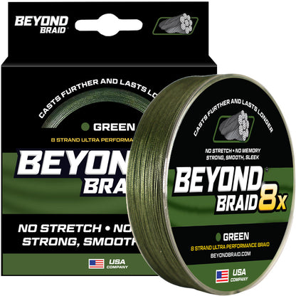 Beyond Braid Green 8X Braided Fishing Line