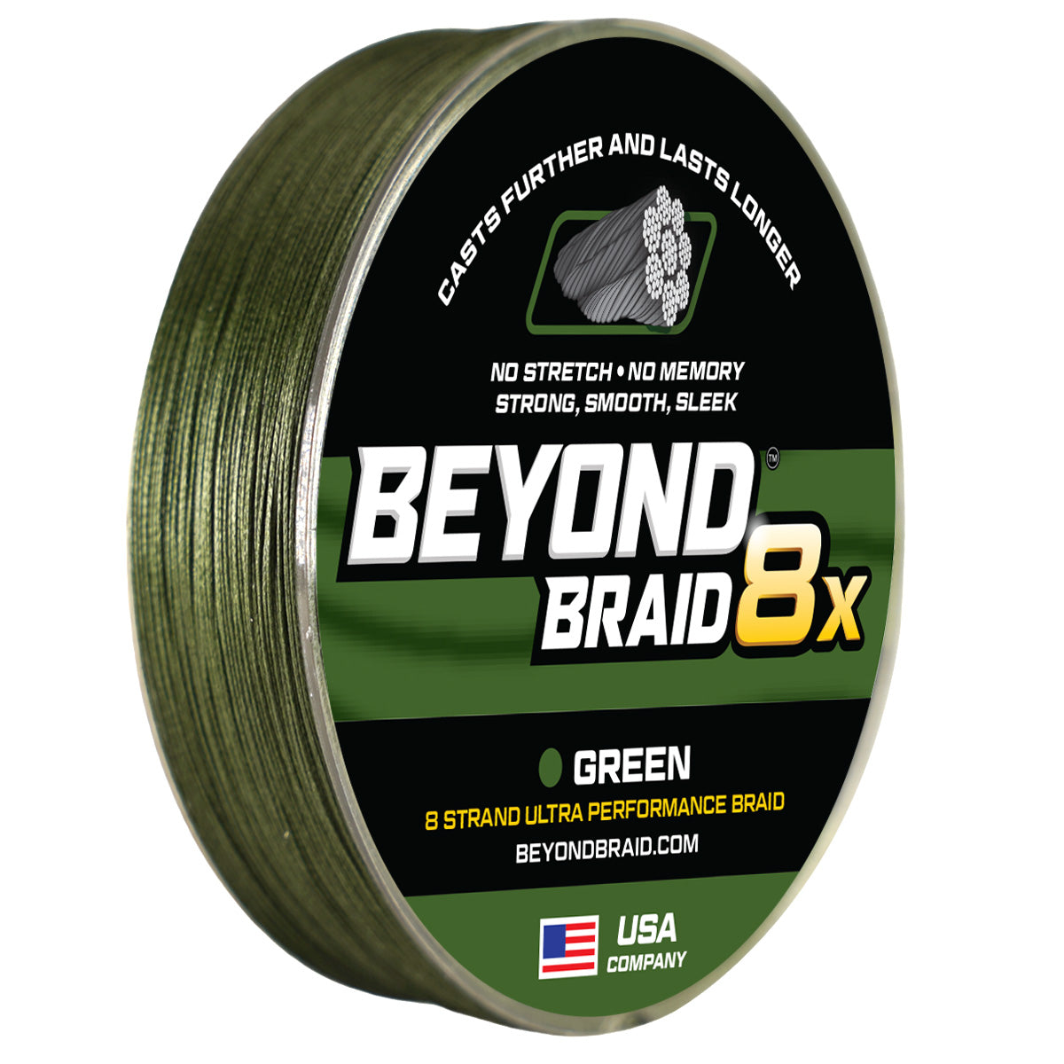 Beyond Braid Green 8X Braided Fishing Line