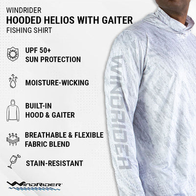 WindRider Long Sleeve Fishing Shirts for Men - Mens UV Shirt UPF 50+