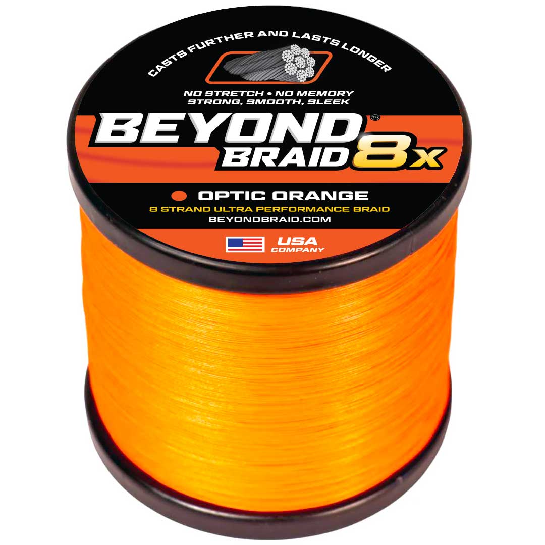 Beyond Braid Optic Orange 8X Braided Fishing Line