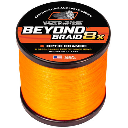 Beyond Braid Optic Orange 8X Braided Fishing Line