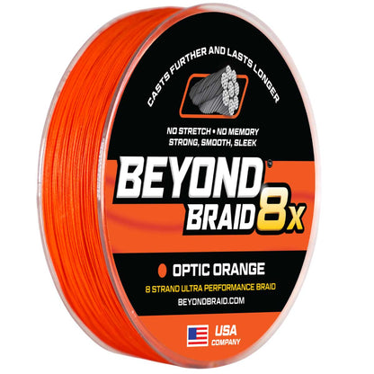 Beyond Braid Optic Orange 8X Braided Fishing Line
