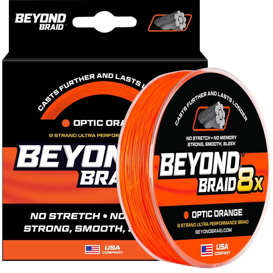 Beyond Braid Optic Orange 8X Braided Fishing Line