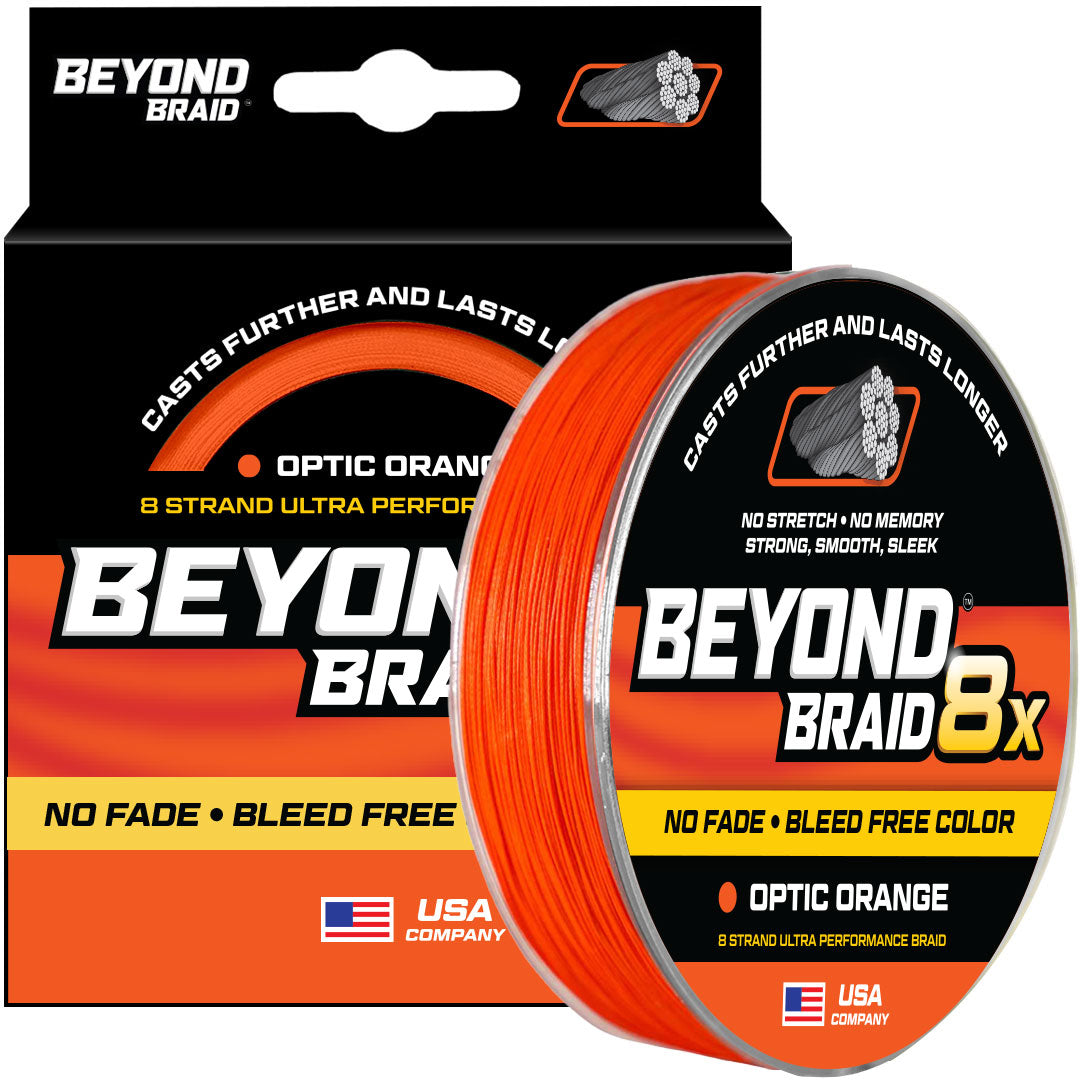 Beyond Braid Optic Orange 8X Braided Fishing Line
