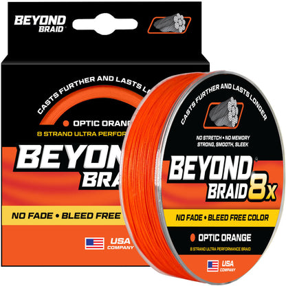 Beyond Braid Optic Orange 8X Braided Fishing Line