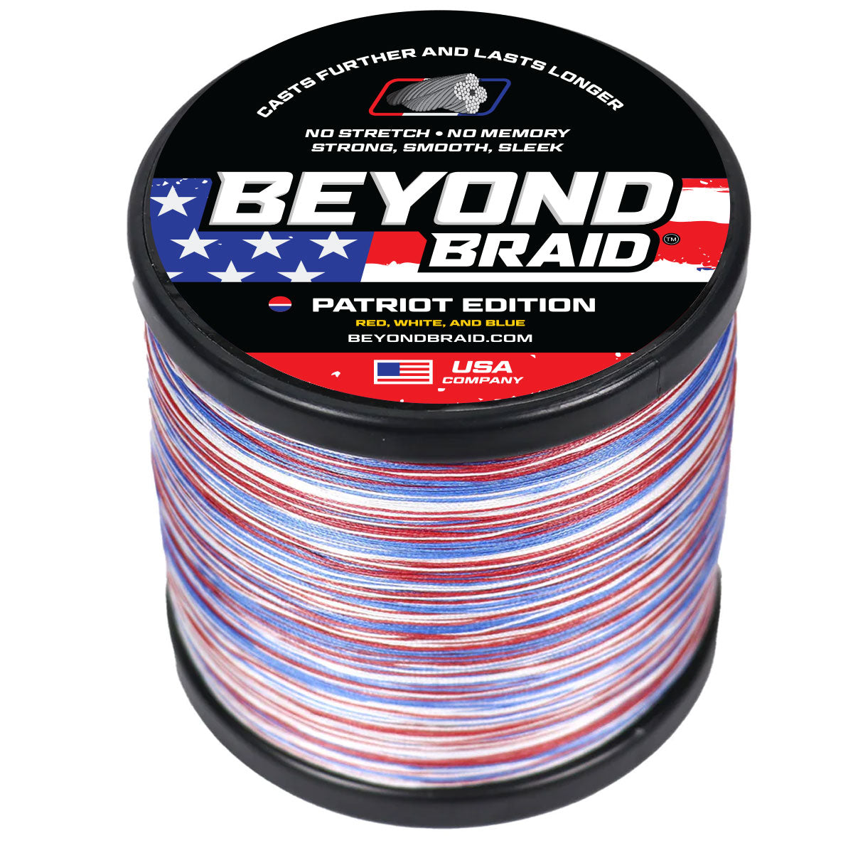 Beyond Braid Patriot Edition Red, White & Blue Braided Fishing Line