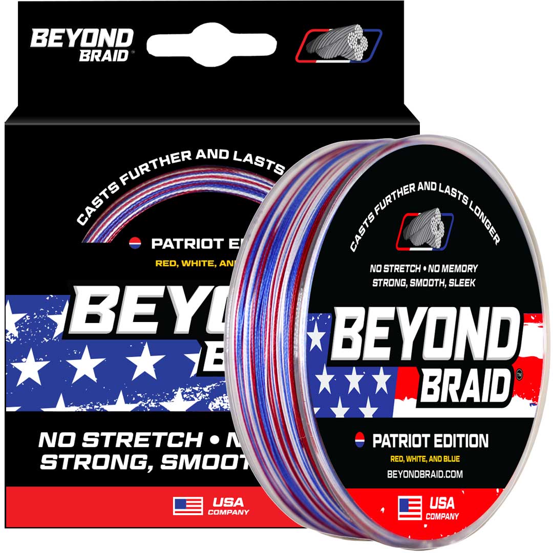 Beyond Braid Patriot Edition Red, White & Blue Braided Fishing Line