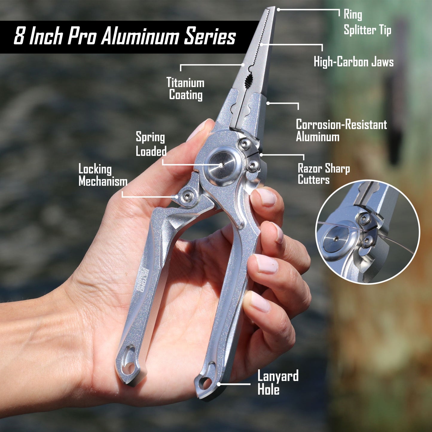 Beyond Braid Pro Aluminum Series 8" Fishing Pliers