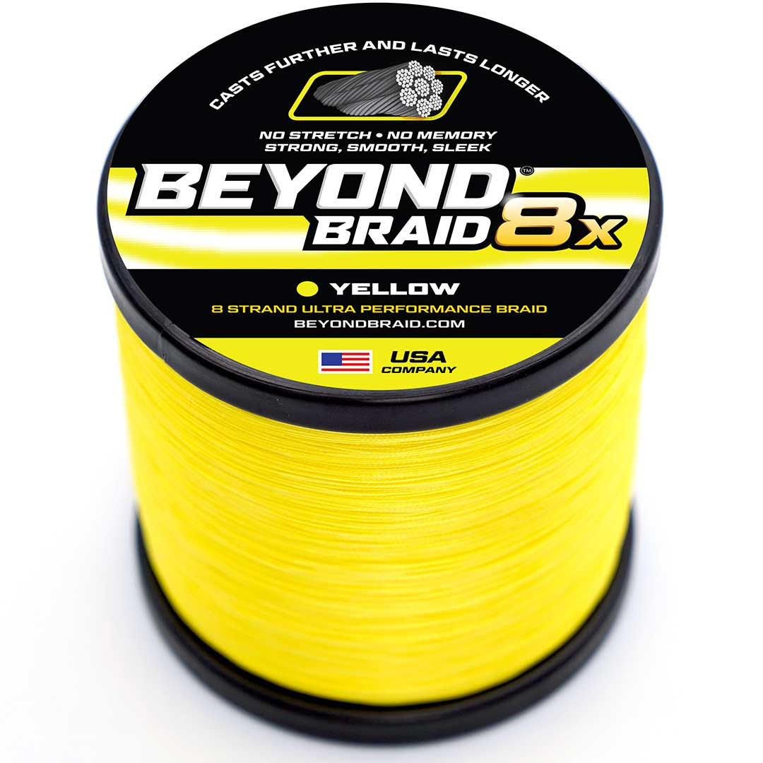Beyond Braid Yellow 8X Braided Fishing Line