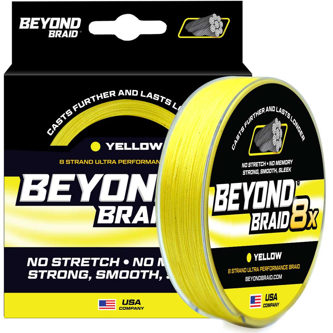 Beyond Braid Yellow 8X Braided Fishing Line