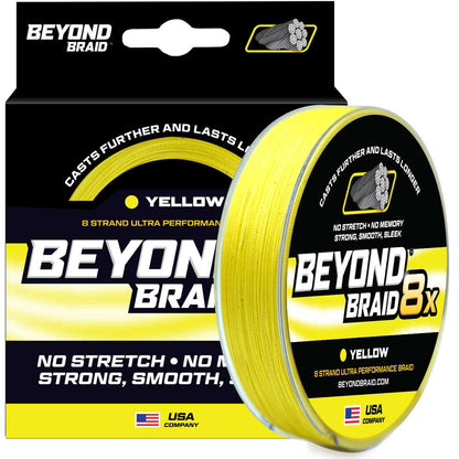 Beyond Braid Yellow 8X Braided Fishing Line