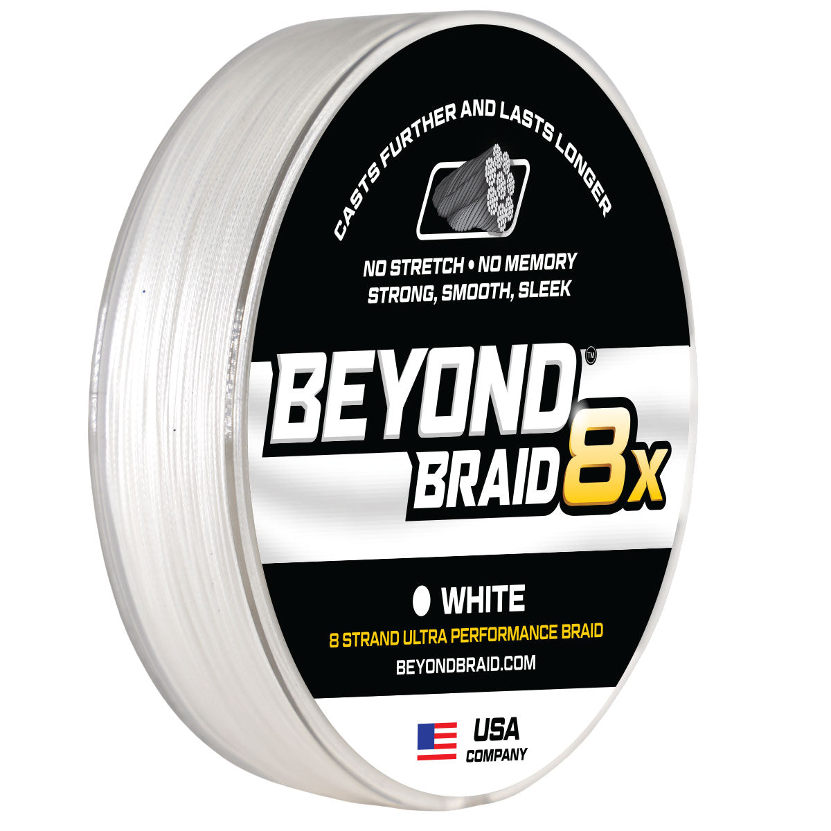 Beyond Braid White 8X Braided Fishing Line